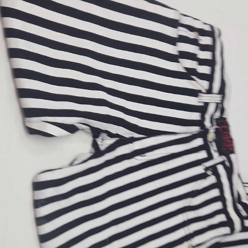 Black and White Striped Pants